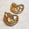 Vintage Elizabeth Taylor Treasured Vine Gold Statement Earrings for Avon - The Hirst Collection