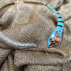 Snake Necklace Turquoise blue enamel choker - The Hirst Collection