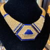 Balenciaga Necklace Blue Enamel Art Deco - The Hirst Collection