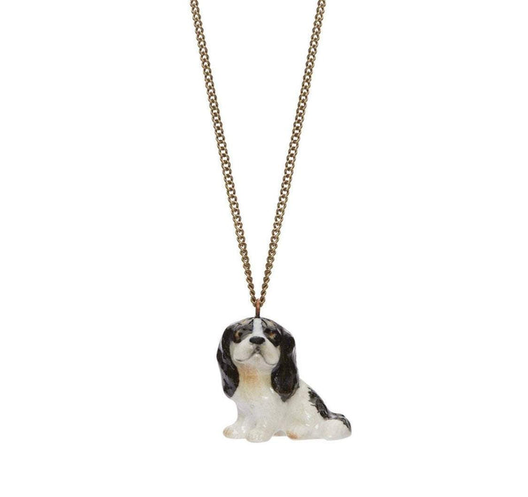 Black King Charles Spaniel dog Pendant by And Mary - The Hirst Collection