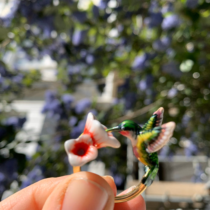 Hummingbird Ring Enamel Bill Skinner - The Hirst Collection