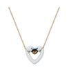 Swan Heart Pendant Necklace White by And Mary - The Hirst Collection