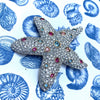 Swarovski Crystal Starfish Brooch - The Hirst Collection