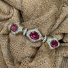 Hot Pink Crystal gold bracelet - The Hirst Collection