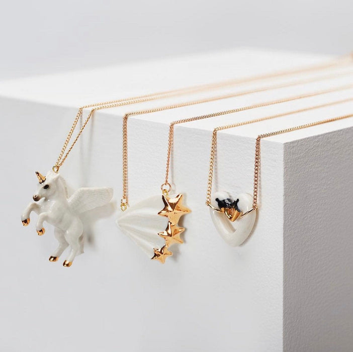 Flying White Unicorn Necklace - The Hirst Collection