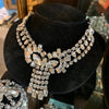 Crystal waterfall necklace Bridal Vintage Wedding Ball - The Hirst Collection