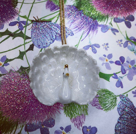 White Peacock Necklace by Andmary - The Hirst Collection