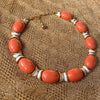 Coral and white Trifari necklace - The Hirst Collection