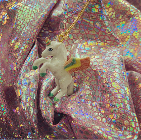 Magical unicorn rainbow pendant necklace by AndMary - The Hirst Collection