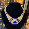 Balenciaga Necklace Blue Enamel Art Deco - The Hirst Collection