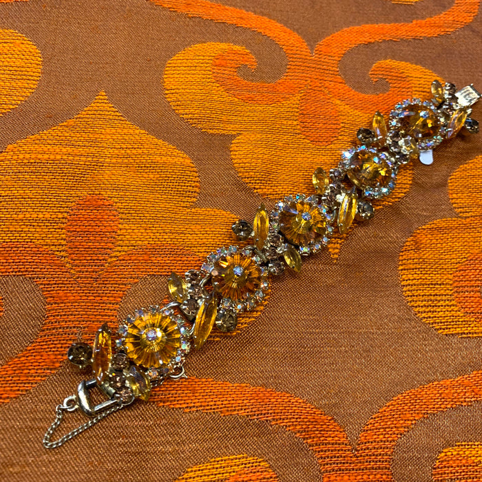 Julianna Bracelet in amber crystal - The Hirst Collection