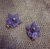 Stanley Hagler Earrings Lilac Purple Clip On - The Hirst Collection