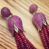 Ruby Tulip Chandelier Earrings - The Hirst Collection