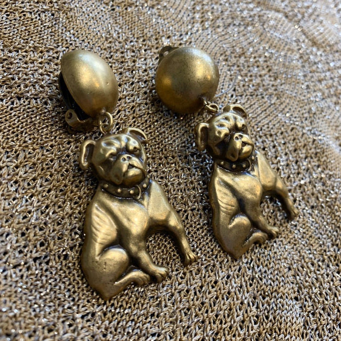 Bulldog earrings by Joseff of Hollywood - The Hirst Collection