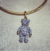 Teddy Bear Charm Bangle Bracelet Crystal by Bill Skinner - The Hirst Collection