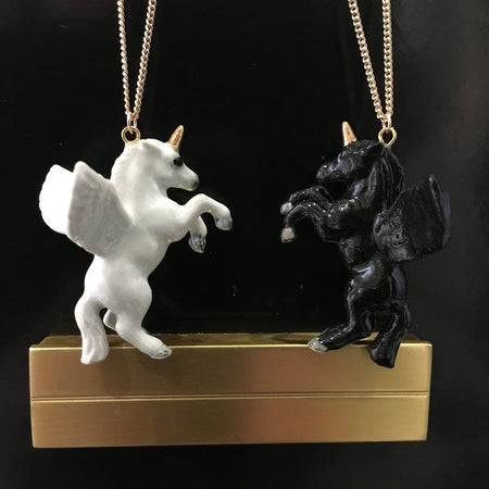 Flying White Unicorn Necklace - The Hirst Collection