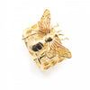 Queen Bee Ring on honeycomb by Bill Skinner Gold Plated - The Hirst Collection