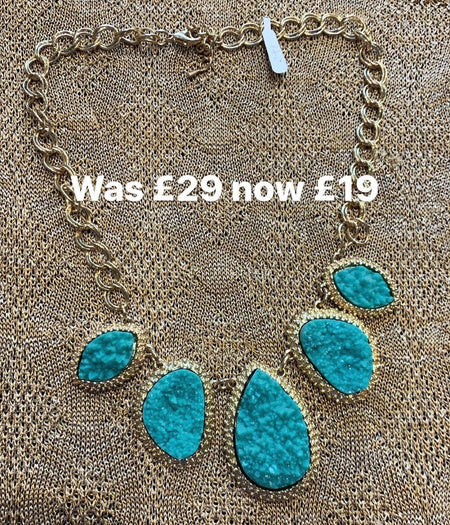 Turquoise necklace acrylic - The Hirst Collection