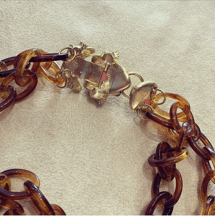 Frog tortoiseshell acrylic necklace necklace - The Hirst Collection
