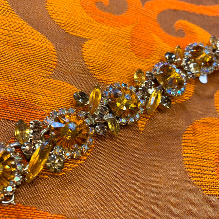 Julianna Bracelet in amber crystal - The Hirst Collection