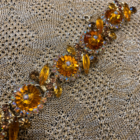 Julianna Bracelet in amber crystal - The Hirst Collection