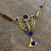 Egyptian Revival Scarab Necklace Art Nouveau Lapis Lazuli - The Hirst Collection