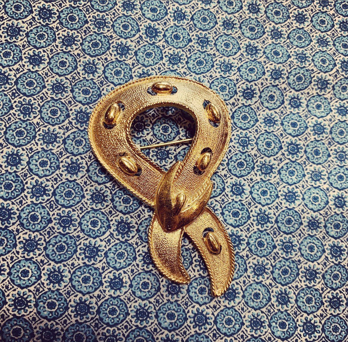 Gold Buckle Brooch - The Hirst Collection