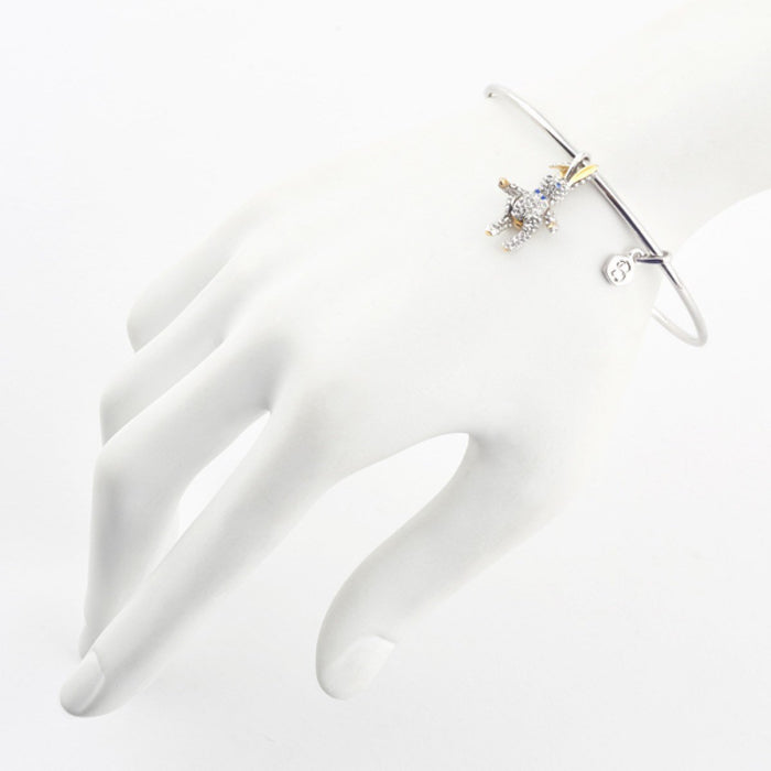Bunny Rabbit Charm Bangle Bracelet Crystal by Bill Skinner - The Hirst Collection