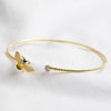 Bee open bangle gold plated crystal - The Hirst Collection
