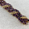 Trifari purple crystal vintage bracelet gold plated - The Hirst Collection