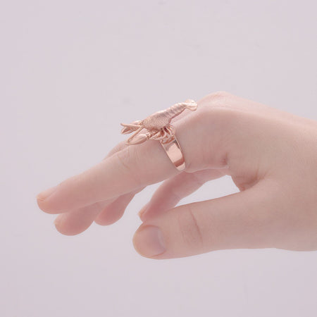 Lobster ring rose gold plated by Bill Skinner - The Hirst Collection