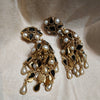 Black pearl chandelier clip on earring by Satellite - The Hirst Collection