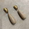 Givenchy nude tear drop statement earrings - The Hirst Collection