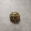 Vintage Scherrer Earrings Chunky Gold Green Crystal Clip on - The Hirst Collection