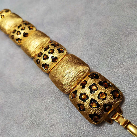 Craft Leopard print  Vintage Bracelet gold plated - The Hirst Collection