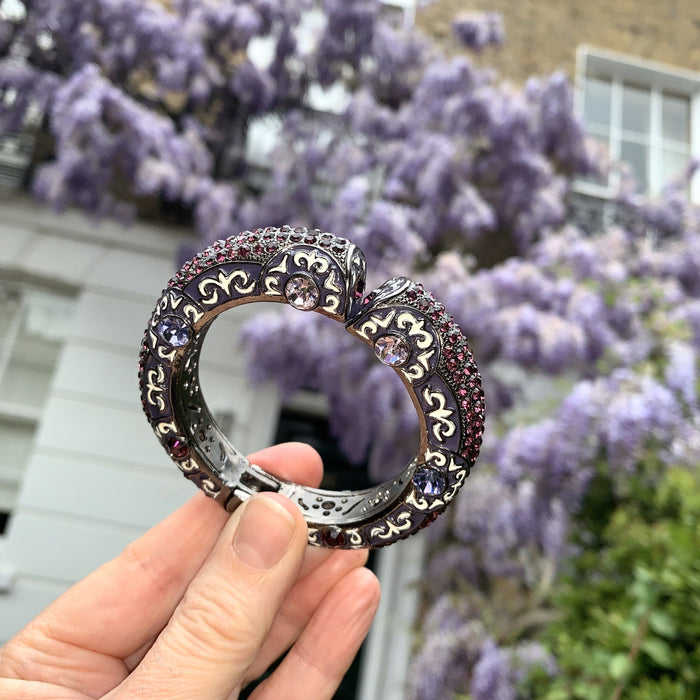 Purple crystal sparkly bracelet - The Hirst Collection