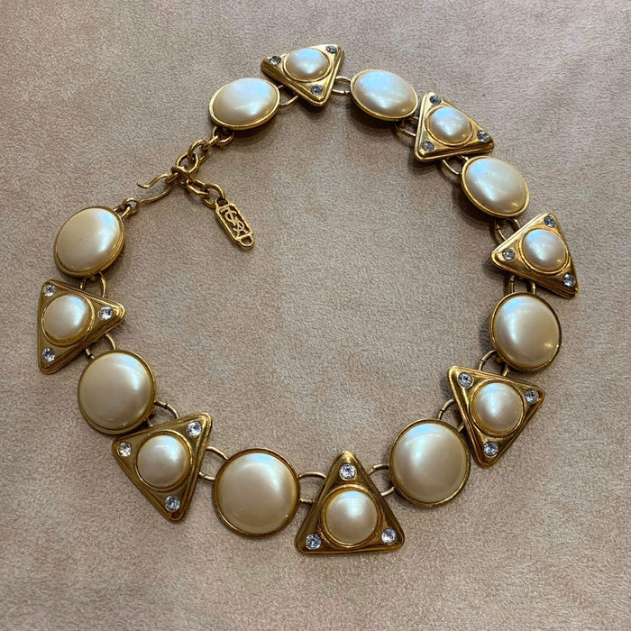 Vintage Yves Saint Laurent Pearl Necklace - The Hirst Collection