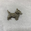 Scotty dog brooch crystal - The Hirst Collection