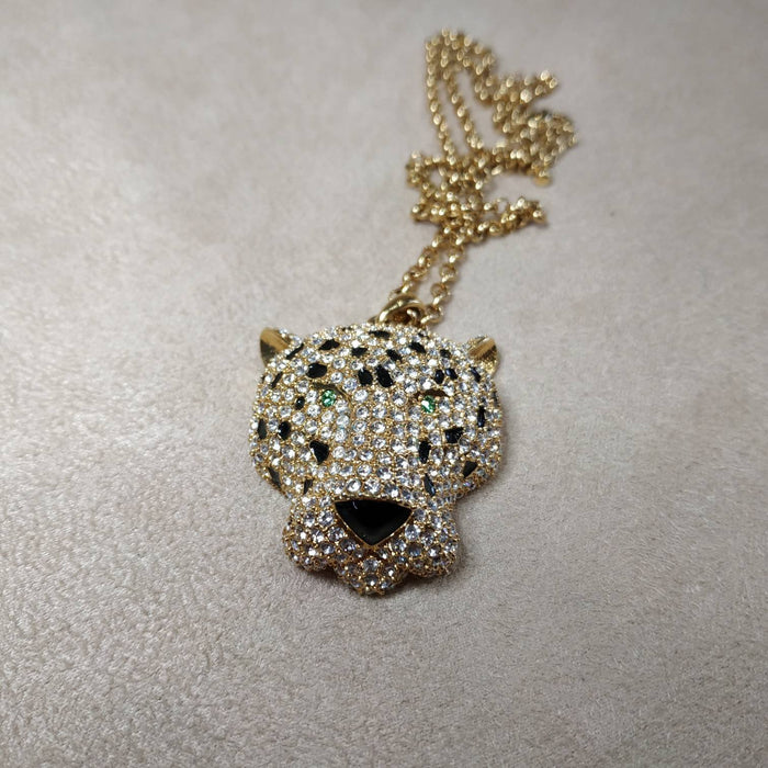 Shiny Leopard crystal necklace - The Hirst Collection