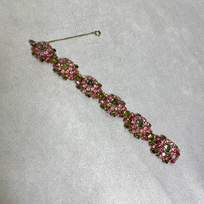 Trifari pink vintage bracelet 1950s - The Hirst Collection