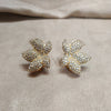 Christian Dior Vintage  Flower Earrings Clip On - The Hirst Collection