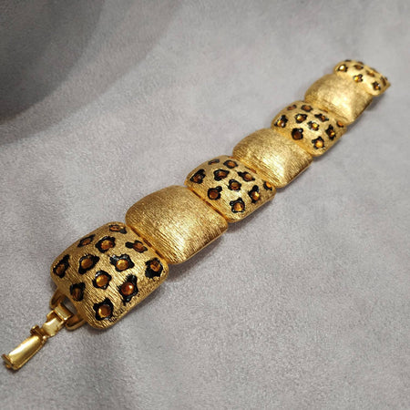 Craft Leopard print  Vintage Bracelet gold plated - The Hirst Collection