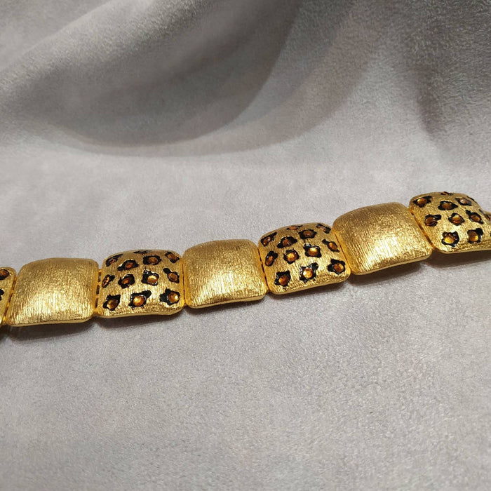 Craft Leopard print  Vintage Bracelet gold plated - The Hirst Collection