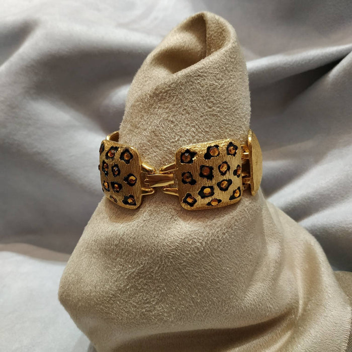 Craft Leopard print  Vintage Bracelet gold plated - The Hirst Collection