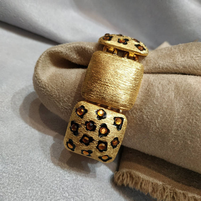 Craft Leopard print  Vintage Bracelet gold plated - The Hirst Collection