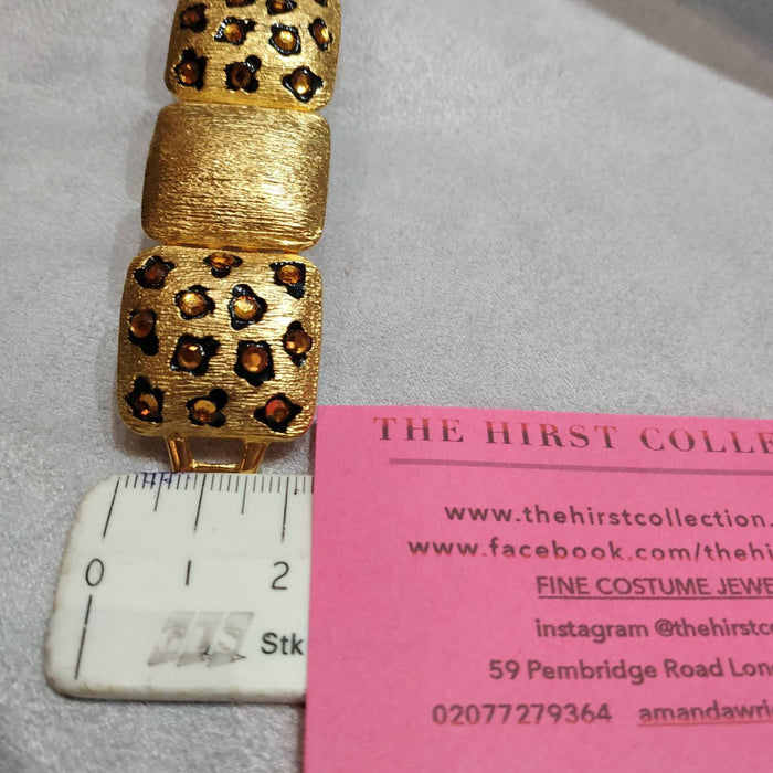 Craft Leopard print  Vintage Bracelet gold plated - The Hirst Collection