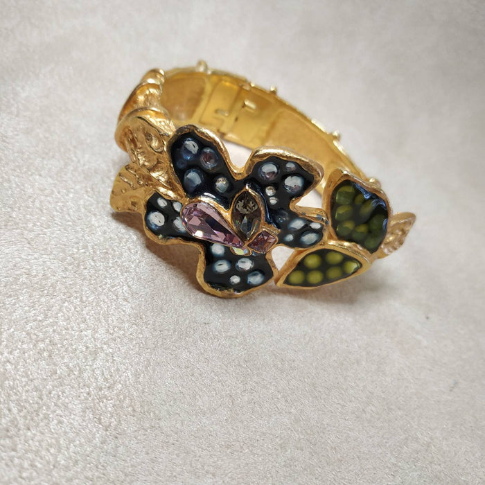 Vintage Christian Lacroix Bracelet Hearts Multi-Coloured - The Hirst Collection