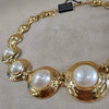 Yves Saint Laurent Vintage statement gold pearl necklace - The Hirst Collection