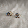 Christian Dior Two Toned Earrings Clip On Vintage Gold and Silver - The Hirst Collection