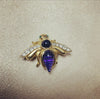 Bee in a beehive brooch by Joan Rivers interchangable colours - The Hirst Collection